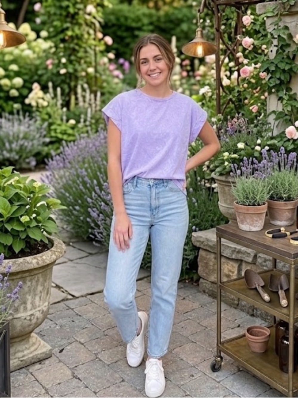 🪻Zenana Lavender oversized T-Shirt medium -
